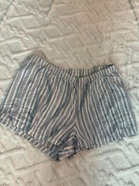 💁‍♀️Striped Blue and White Women’s Elastic Waist Shorts